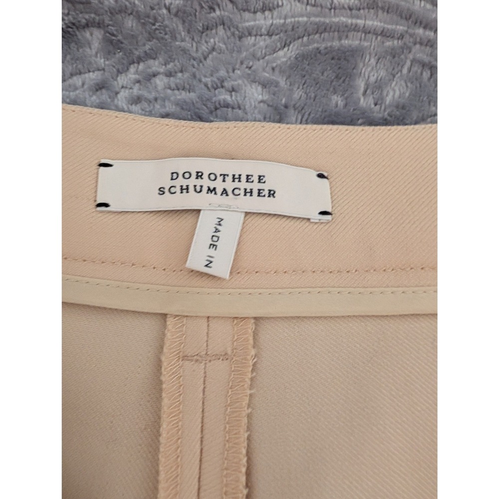 Women's Dorothee Schumacher Cream‎ Wool Blend Pleated Tapered Trousers Size XS - Picture 5 of 11